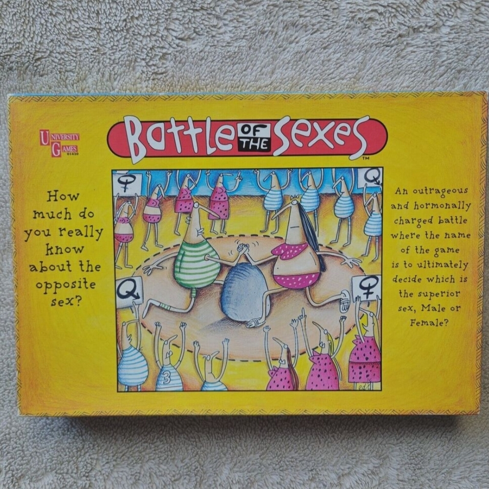 University Games Battle of the Sexes Board Game Vintage Excellent Used Condition